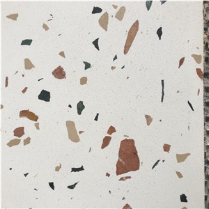 Multicolor White Terrazzo Shopping Mall Floor Desert Sand